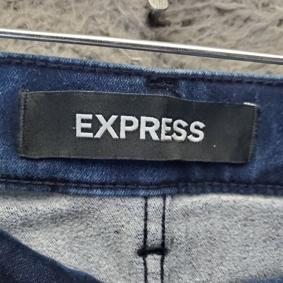 Express Jeans Womens 8R Blue Mid Rise Stretch Legging Stretch Denim - Picture 2 of 12